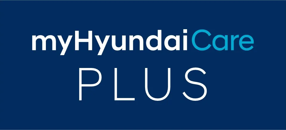 Logotipo de myHyundaiCare Plus, la garantía comercial ampliada de Hyundai España